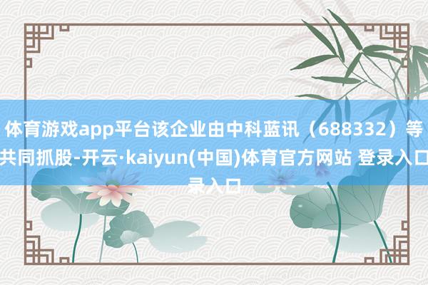 体育游戏app平台该企业由中科蓝讯（688332）等共同抓股-开云·kaiyun(中国)体育官方网站 登录入口