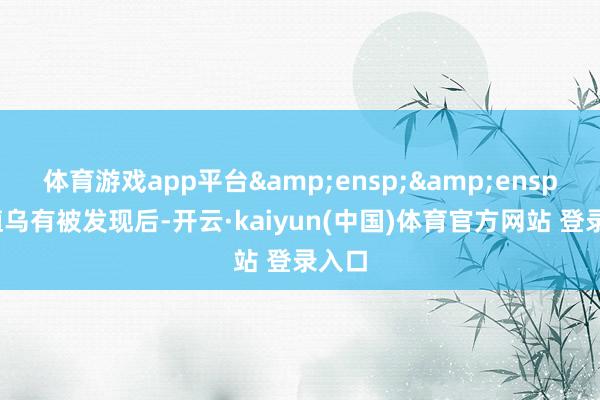 体育游戏app平台&ensp;&ensp;估值乌有被发现后-开云·kaiyun(中国)体育官方网站 登录入口